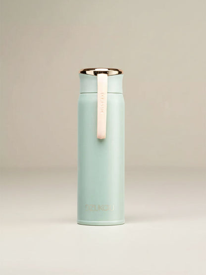 Thermos fles roestvrij staal en lekvrij 450 ml - turquoise
