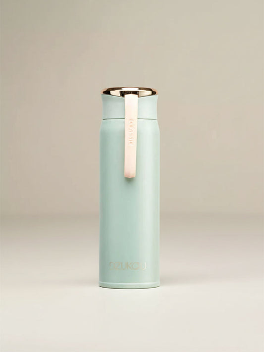 Thermos fles roestvrij staal en lekvrij 450 ml - turquoise