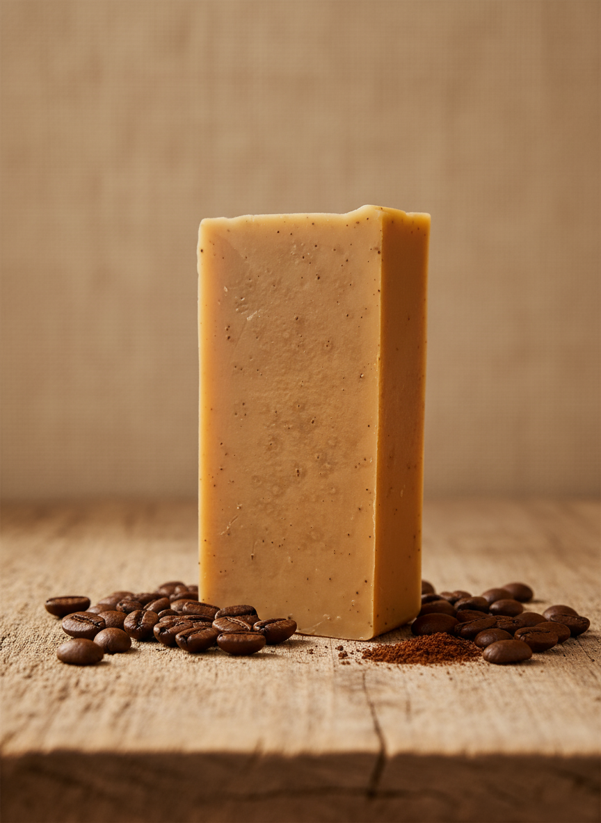 Handgemaakt en natuurlijke koffie zeep