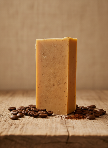 Handgemaakt en natuurlijke koffie zeep