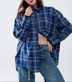 Lumberjack oversized shirt blue - 100% cotton