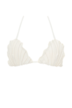 Designer schelp triangel bikini handgemaakt - wit