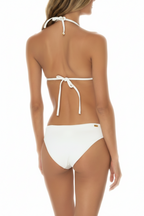 Designer schelp triangel bikini handgemaakt - wit