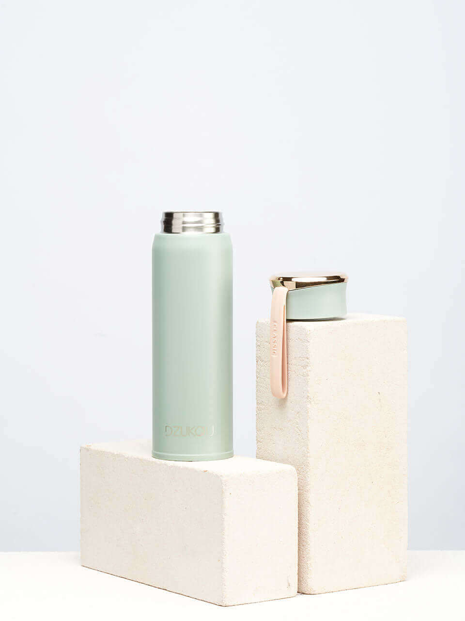 Thermos fles roestvrij staal en lekvrij 450 ml - turquoise