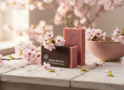 Handgemaakt en natuurlijke Robijnbloesem zeep