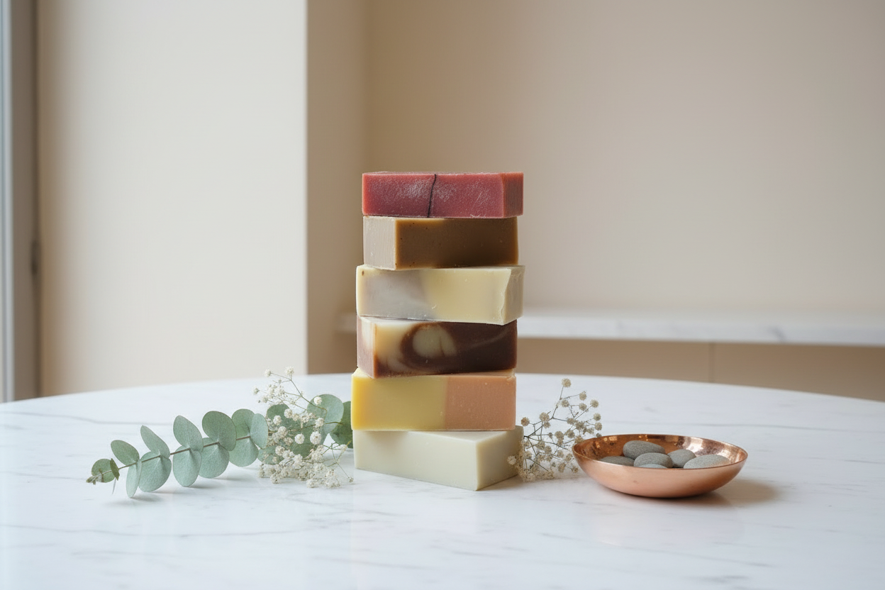 Cadeau set handgemaakte en natuurlijke zeep selectie