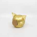Handgemaakt keramische spaarpot varkentje  - goud