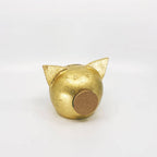 Handgemaakt keramische spaarpot varkentje  - goud