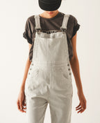 Jumpsuit overall - white with gray stripes