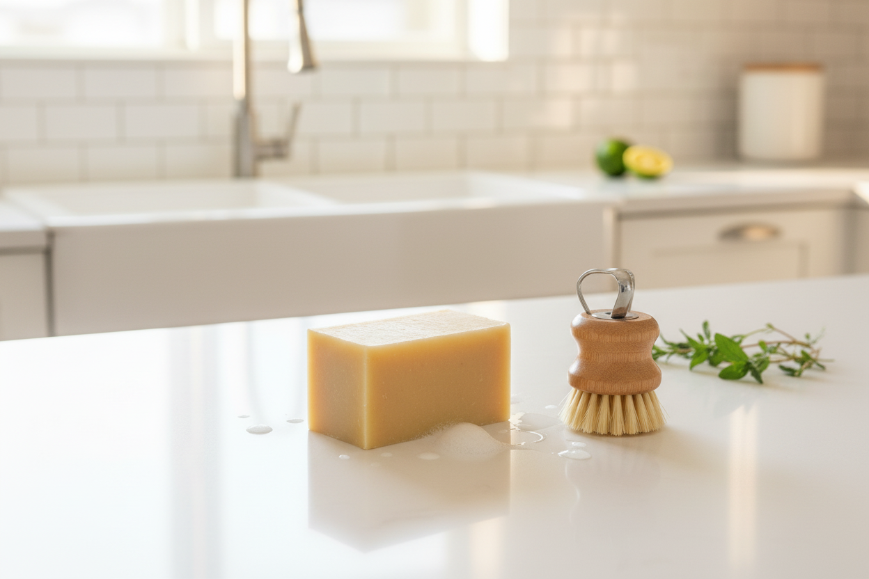 Biologisch natuurlijk en handgemaakte schoonmaakzeep