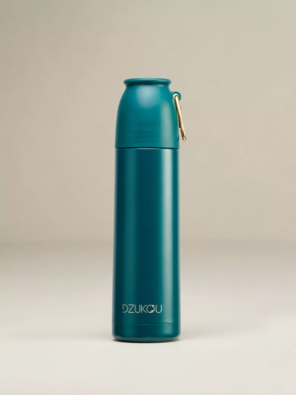Thermos fles roestvrij staal met drukknop 350 ml - donker groen of zwart