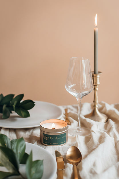 Geurkaars van wax - Cacao, Wild Sumac en Guaiac Wood