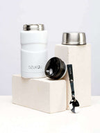 Lunch en yoghurt box voor onderweg van roestvrijstaal 750 ml - wit of zwart